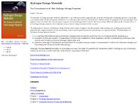  Preface, Table of Contents, Introduction, Potential Storage Materials