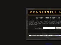 Meaningful Help - Subscription Settings Meaningful Help - Subscription Settings