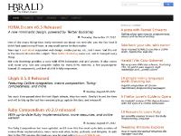  H3RALD.com v8.3 Released, Glyph 0.5.0 Released, Ruby Compendium v0.2.0 released, Getting things done... in Wonderland!