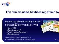This domain has been registered by BT