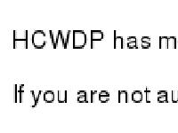 hcwdp - HCWDP Has Moved
