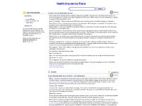 Health Insurance Plans Health Insurance Plans