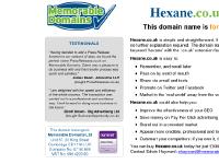 hexane - The domain name Hexane.co.uk is for sale. Own it today. Find out how...