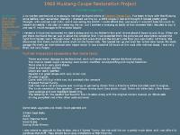 Jim's 1969 Mustang Coupe Restoration Project