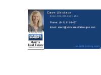 Dawn Z. Ulrickson Central Oregon Real Estate Dawn Z. Ulrickson Central Oregon Real Estate
