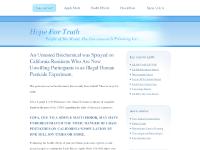 Hope For Truth Regarding The Light Brown Apple Moth, Aerial Spray, Biochemical, Checkmate Hope For Truth Regarding The Light Brown Apple Moth, Aerial Spray, Biochemical, Checkmate