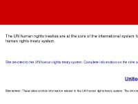 UN Human Rights Treaty Information Portal UN Human Rights Treaty Information Portal