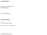 ROGER HURREY SITE ROGER HURREY SITE