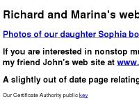 Richard and Marina's Web Site