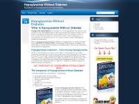 Hypoglycemia Without Diabetes Hypoglycemia Without Diabetes