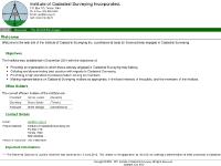 Institue of Cadastral Surveying Inc. Institue of Cadastral Surveying Inc.