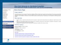 FUTON - Fibre-Optic Networks for Distributed Extendible Heterogeneous Radio Architectures and Service Provisioning