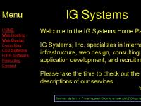 IG Systems Home Page IG Systems Home Page