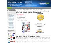 IMEI Unlock Code For BlackBerry, Dell, HP, HTC, LG, Motorola, Nokia, Palm, Pantech, Samsung, Sony Ericsson