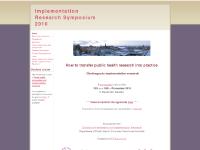 Implementation Research Symposium 2010 Implementation Research Symposium 2010