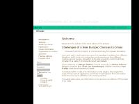 Challenges of a new Europe - Welcome