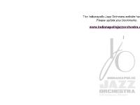 The Indianapolis Jazz Orchestra The Indianapolis Jazz Orchestra