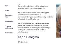 Karin Dahlgren Karin Dahlgren