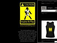 t-shirts, clothing and accessories for the Insane At Play