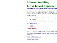 An introduction to risk based internal auditing An introduction to risk based internal auditing