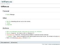  IoWare.ca, Personal, Other, Archives