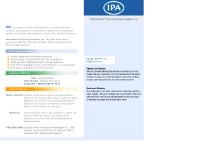 IPA - Information Planning Associates, Inc. IPA - Information Planning Associates, Inc.