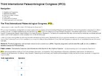 ipc3.org IPC3 Third International Palaeontological Congress