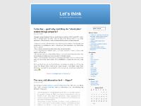 Let’s think Let’s think