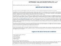 Intrinsic Value Investors (IVI) LLP Intrinsic Value Investors (IVI) LLP