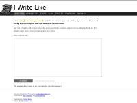 iwl.me I Write Like, Analyzer, journal software iwl.me I Write Like, Analyzer, journal software