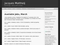 Jacques Mattheij Jacques Mattheij