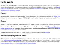 jadevine.org.uk School of Informatics, Oxford University Computing Services, Debian website