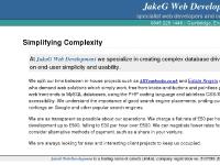 jakeg.com web development, PHP, MySQL jakeg.com web development, PHP, MySQL
