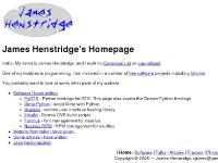 James Henstridge's Homepage James Henstridge's Homepage