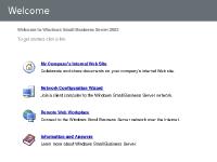 Welcome to Windows Small Business Server 2003