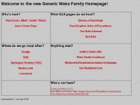 Generic Waks Family Home Page Generic Waks Family Home Page
