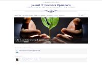The Journal of Insurance Operations