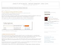 About Dynamics, Development and Life