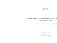 Domain Purchased for Client - Danny Wilkins Ltd