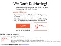 Welcome to K2k Hosting - managed hosting for digital artists and publishers.