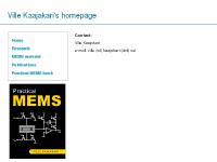 Ville Kaajakari's homepage