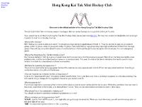 Hong Kong Kai Tak Mini Hockey Club Hong Kong Kai Tak Mini Hockey Club