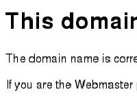 This domain is missing from the Web server configuration