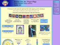 Prayer and peace flags banners stickers magnets Bali batik goddess clothing crop