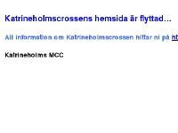 statistik för katrineholmscrossen - All info finns på KMCC.SE statistik för katrineholmscrossen - All info finns på KMCC.SE