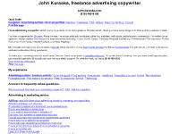 Freelance advertising copywriter John Kuraoka Freelance advertising copywriter John Kuraoka