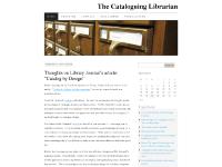 The Cataloguing Librarian The Cataloguing Librarian