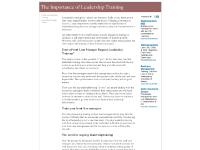 The Importance of Leadership Training in your Business The Importance of Leadership Training in your Business