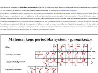 Matematikens periodiska system