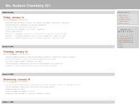 lhudson.wordpress.com Ms. Hudson Chemistry 521, Tuesday, January 3 lhudson.wordpress.com Ms. Hudson Chemistry 521, Tuesday, January 3